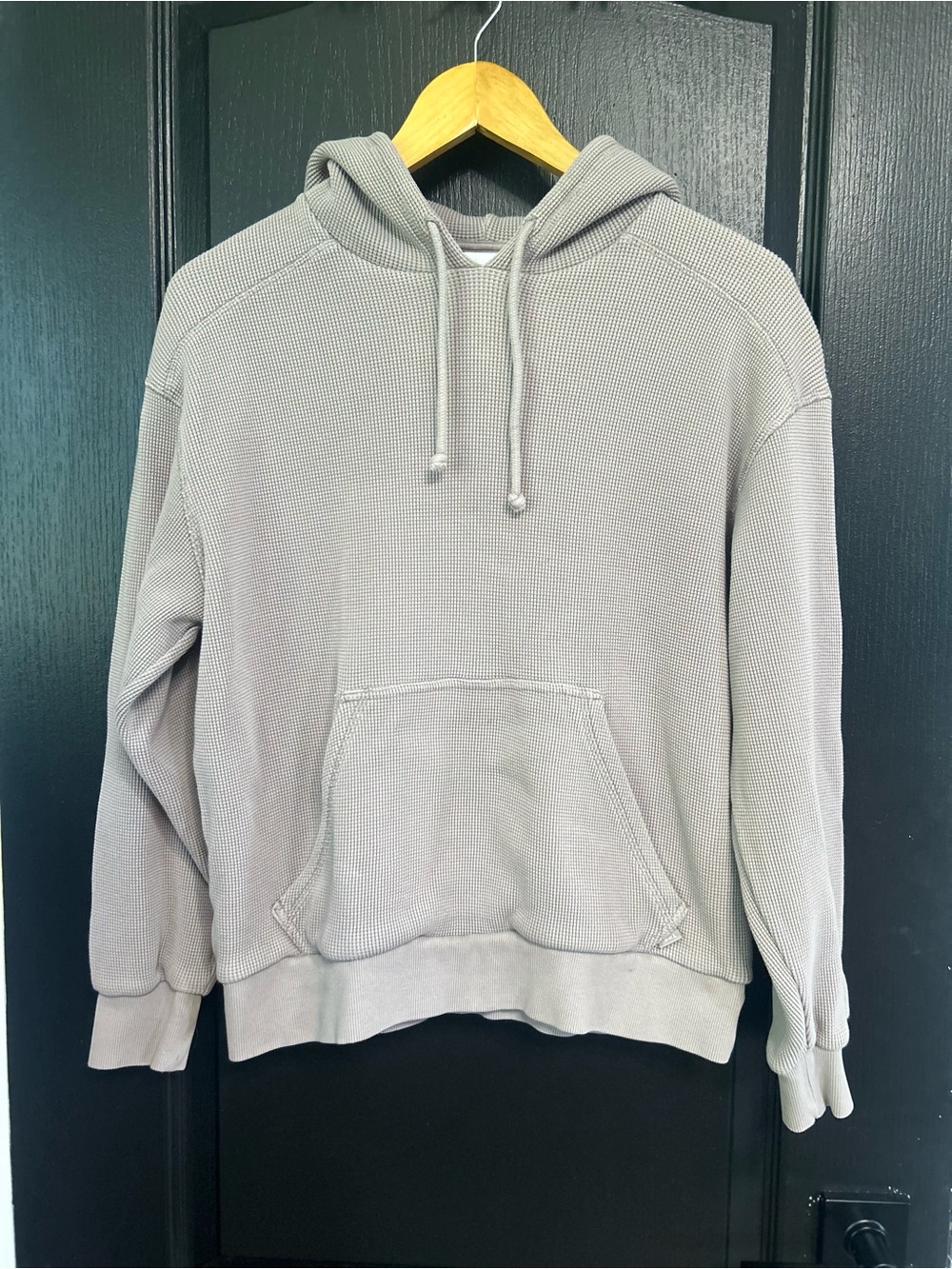 Aritzia TNA Hoodie, Extra Small, Purple Grey, Thermal, Waffle knit, Pullover